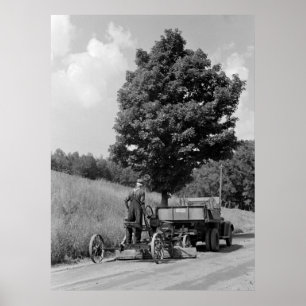 Affiches Antique Road Grader, 1937
