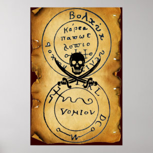 AFFICHES ANTIQUE TALISMAN / PIRATES CARTE DU TRÉSOR