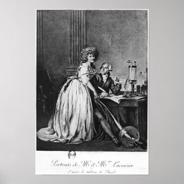 Affiches Antoine Laurent Lavoisier et sa femme (Devant)
