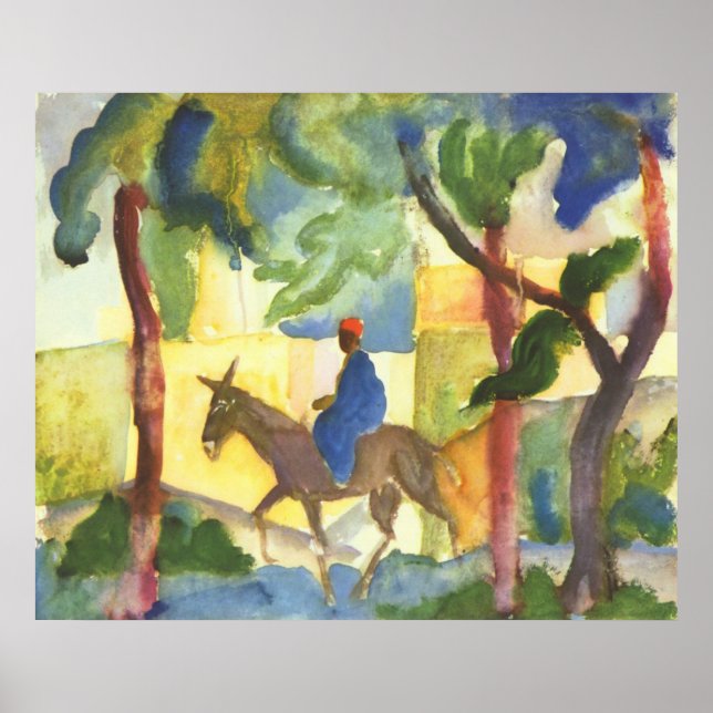 Affiches Août Macke - Donkey Rider 1914 Eselreiter (Devant)