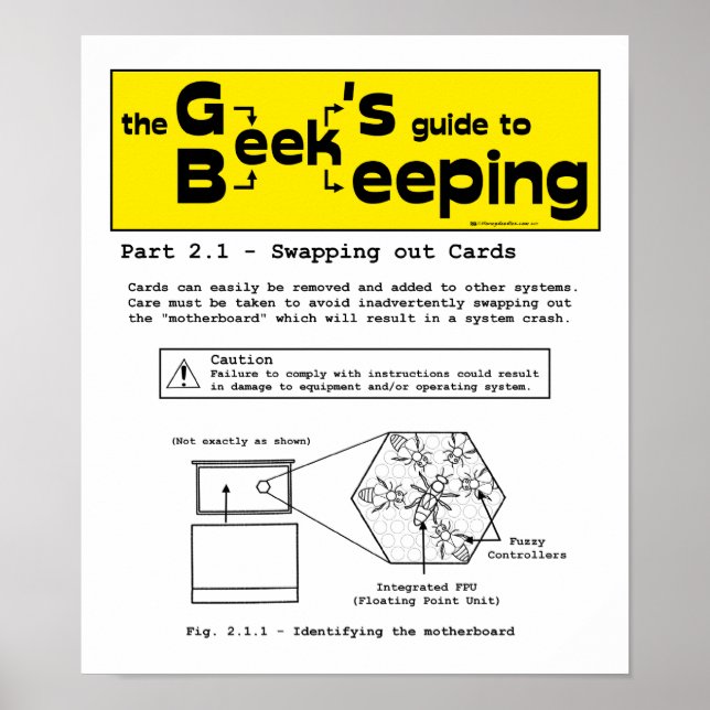 Affiches Apiculture geek (Cartes d'échange) - 12 x 14 Poste (Devant)