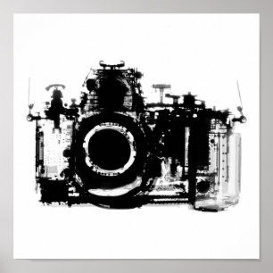 AFFICHES APPAREIL PHOTO DE LA VISION X-RAY - NOIR ET BLANC