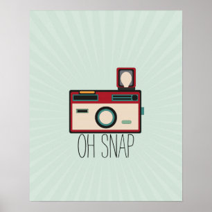 Affiches Appareil photo vintage Retro Look Oh Snap