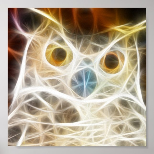Affiches Apparence puissante de hibou (Devant)