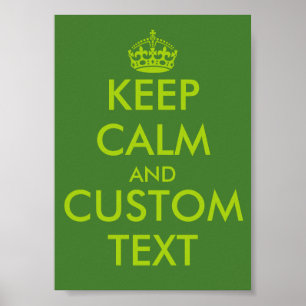Affiches Apple green KeepCalm   Texte personnalisé
