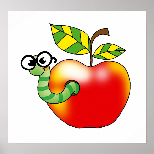 Affiches Apple & Worm, retour à l'école (Devant)