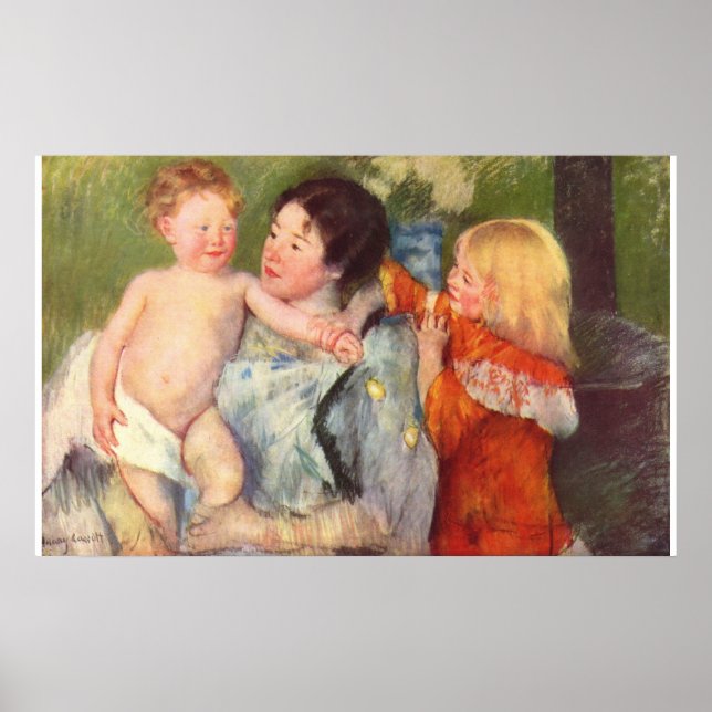 Affiches Après l'huile de bain sur toile (Devant)