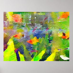 Affiches Aquarelle abstraite 2 d'aquarium de cuvette de