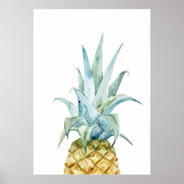 Affiches Aquarelle Ananas (Devant)