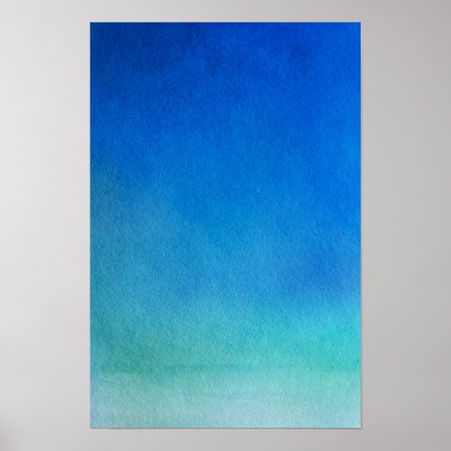 Affiches Aquarelle bleue Ombre (Devant)