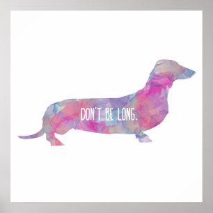 Affiches Aquarelle Dachshund Art