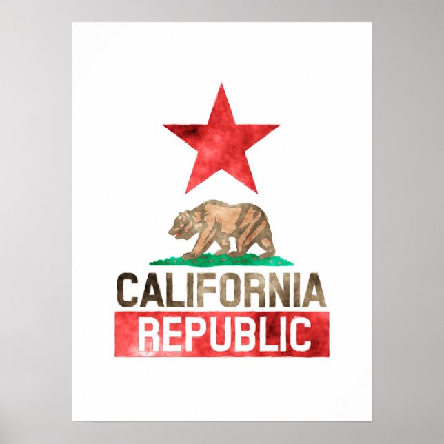 Affiches Aquarelle de la Californie (Devant)