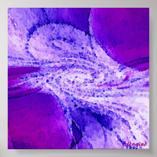 Affiches Aquarelle de l'âme de fleurs violettes