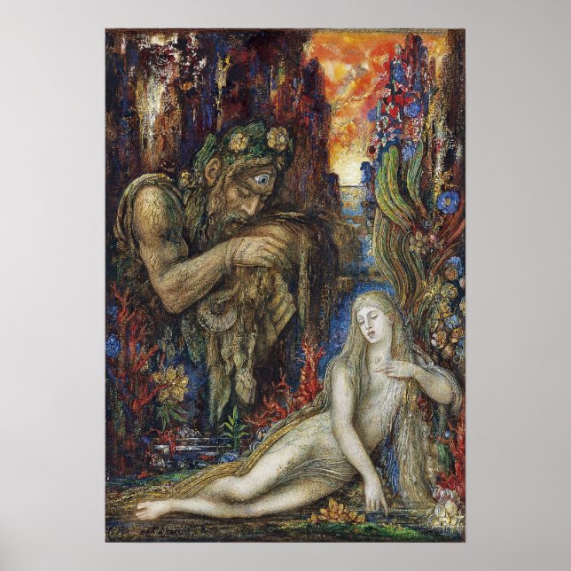 Affiches Aquarelle Galatea Gustave Moreau (Devant)