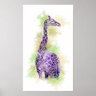 Affiches Aquarelle Giraffe 1