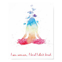 Aquarelle Méditation Yoga Lotus Pose Chakra couleu