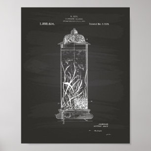 Affiches Aquarium 1920 Patent Art Chalkboard