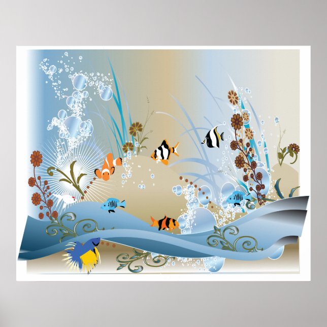 Affiches Aquarium Colassal Canvas Imprimer (Devant)
