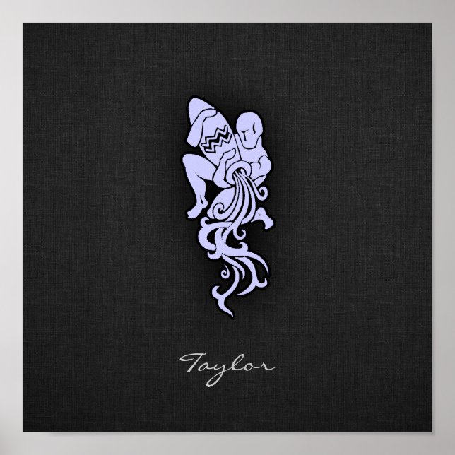 Affiches Aquarius bleu lavande (Devant)