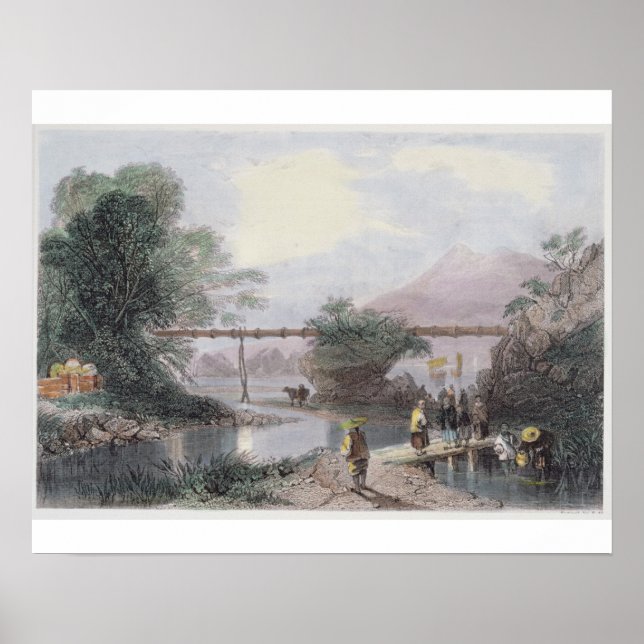 Affiches Aqueduc de Bambou à Hong Kong, gravé par Henry Ad (Devant)
