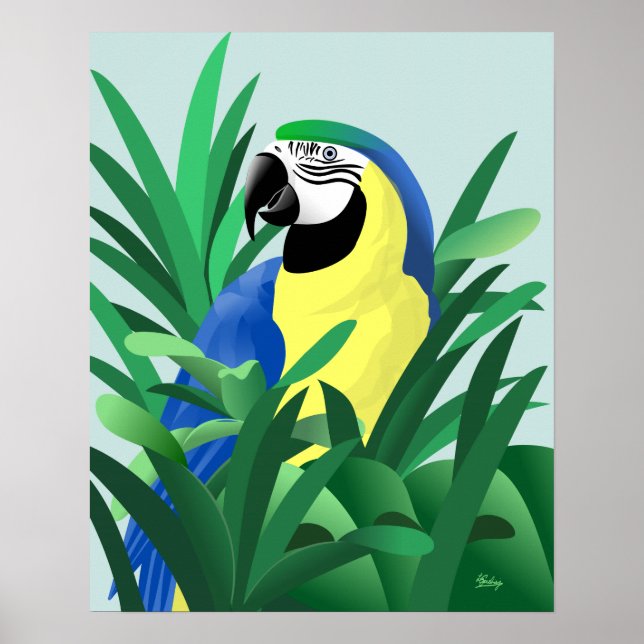 Affiches Ara bleu et or (Devant)
