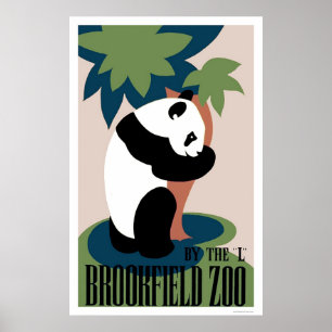 Affiches Arbre d'amours de panda au zoo WPA 1938