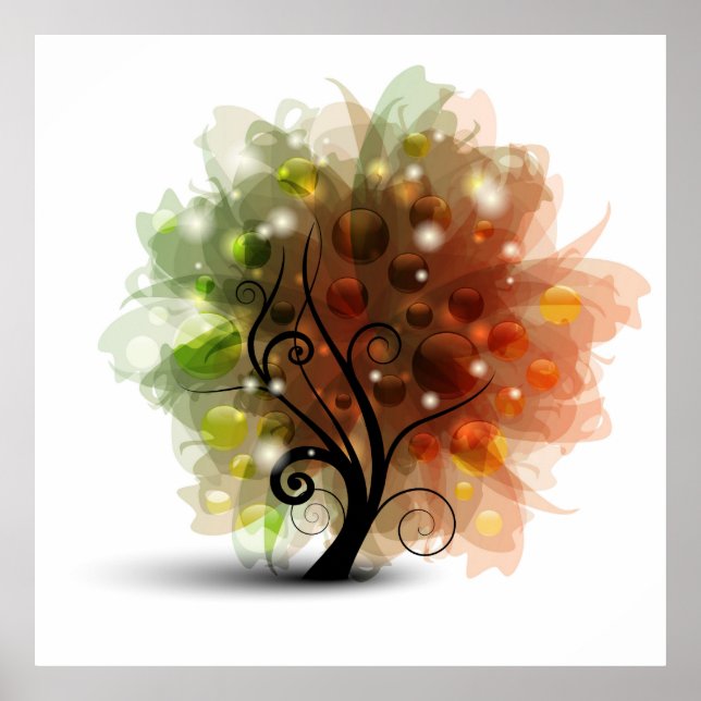 Affiches Arbre d'automne (Devant)