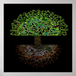 Affiches Arbre de lueur de la vie
