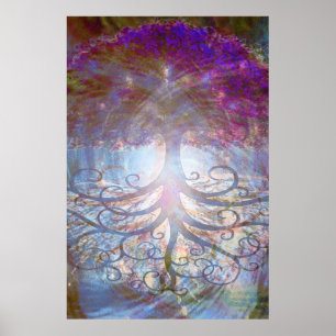 Affiches Arbre de lumière de la vie en dedans