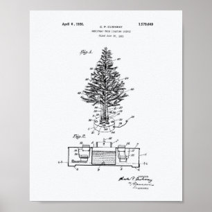 Affiches Arbre de Noël 1925 Livre blanc sur l'art breveté