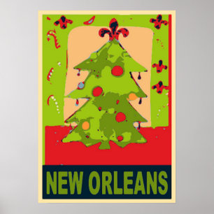 Affiches Arbre de Noël de la Nouvelle-Orléans