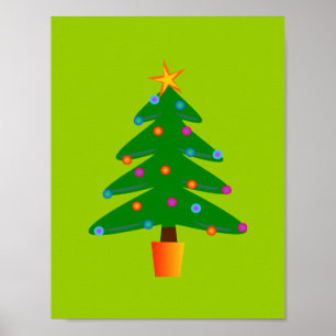 Affiches Arbre de Noël Festif Vert