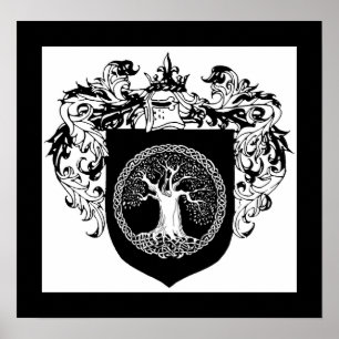 Affiches Arbre de vie Bouclier d'armoiries