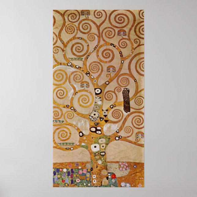 Affiches Arbre de vie de Gustav Klimt, Art Nouveau stylisé (Devant)