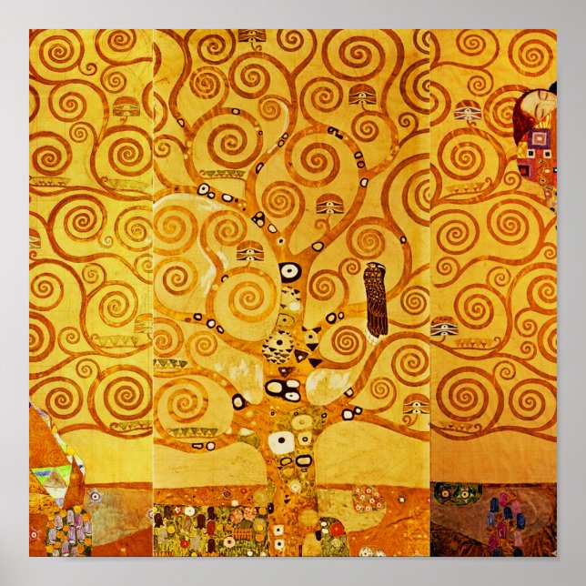 Affiches Arbre de vie Gustav Klimt Nouveau (Devant)