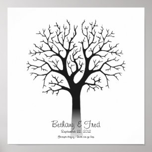 Affiches Arbre d'empreintes digitales 12"x12"