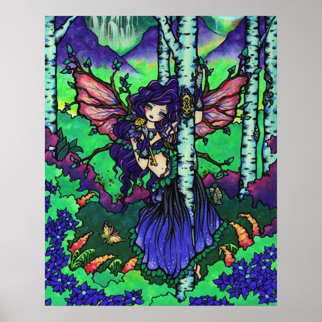 Affiches "Arbre des secrets" Fairy Dragon Imaginaire Forêt  (Devant)