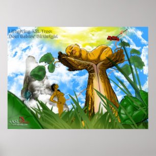 Affiches Arbre Lifegiving d'ASL : Le droit acqui à la