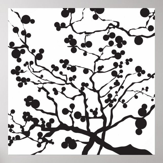 Affiches arbre noir (Devant)