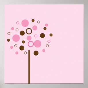 Affiches Arbre rose Bubblegum