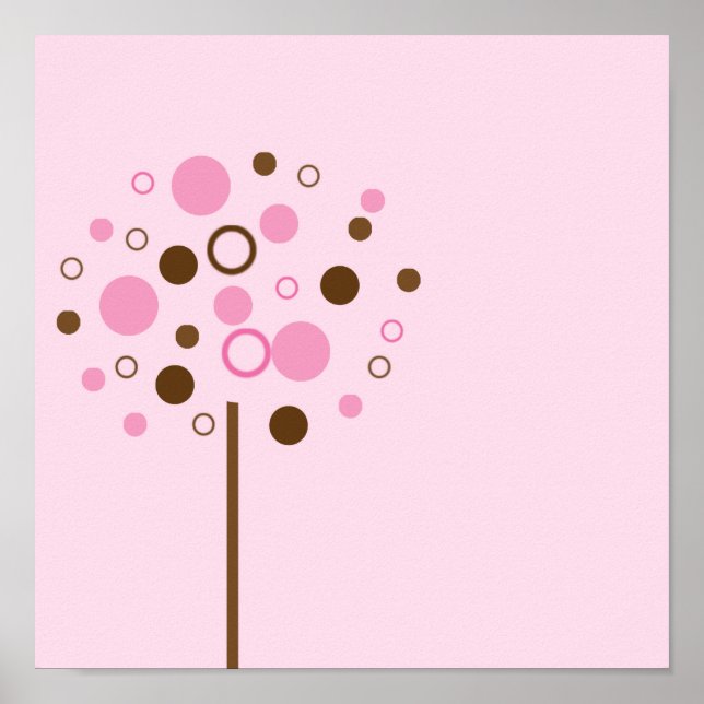 Affiches Arbre rose Bubblegum (Devant)