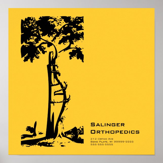 Affiches Arbre tordu orthopédique (Devant)