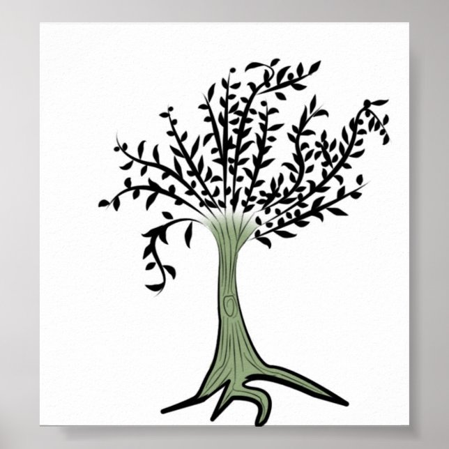 Affiches Arbre vert (Devant)