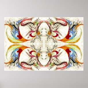 Affiches Arbres et oiseaux imaginaire