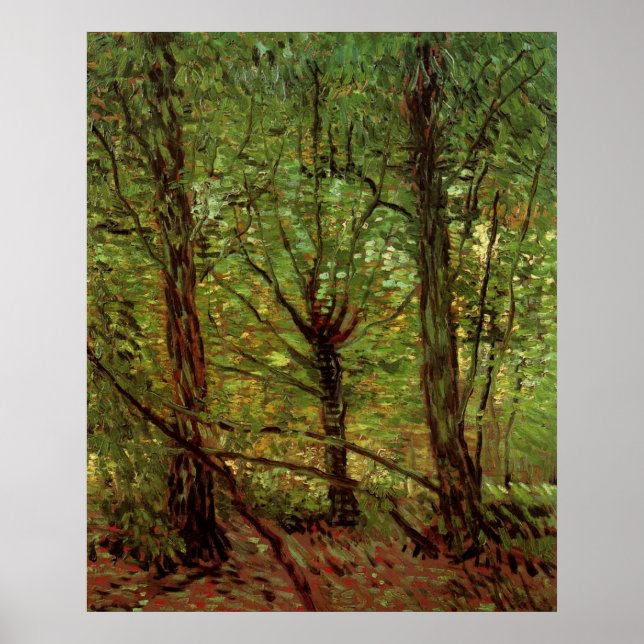 Affiches Arbres et sous-bois par Vincent van Gogh (Devant)
