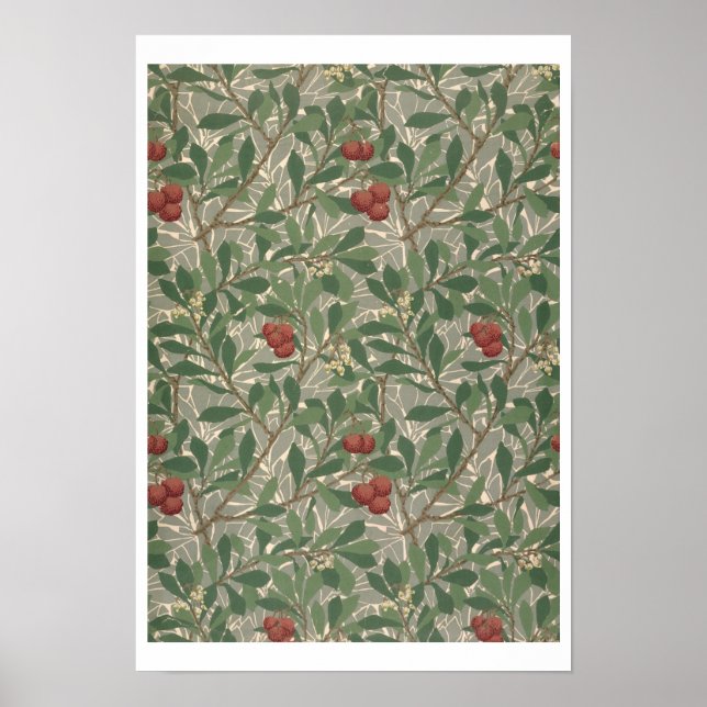 Affiches 'Arbutus' wallpaper designed par Kathleen Kersey f (Devant)