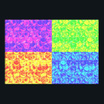 Affiches Arc en ciel bulle envelopper pop art<br><div class="desc">Motif d'enveloppement de bulle d'art pop en couleurs arc-en-ciel</div>