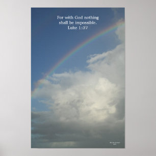 Affiches Arc en ciel, car avec Dieu rien n'est impossible