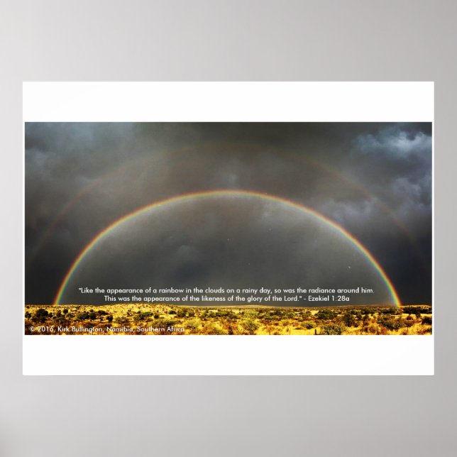Affiches Arc en ciel dans le désert namibien (Devant)