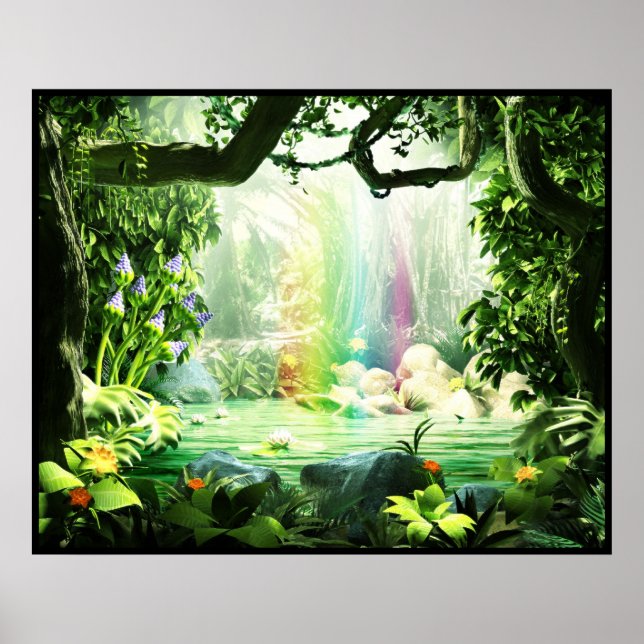 Affiches Arc-en-ciel de la jungle (Devant)